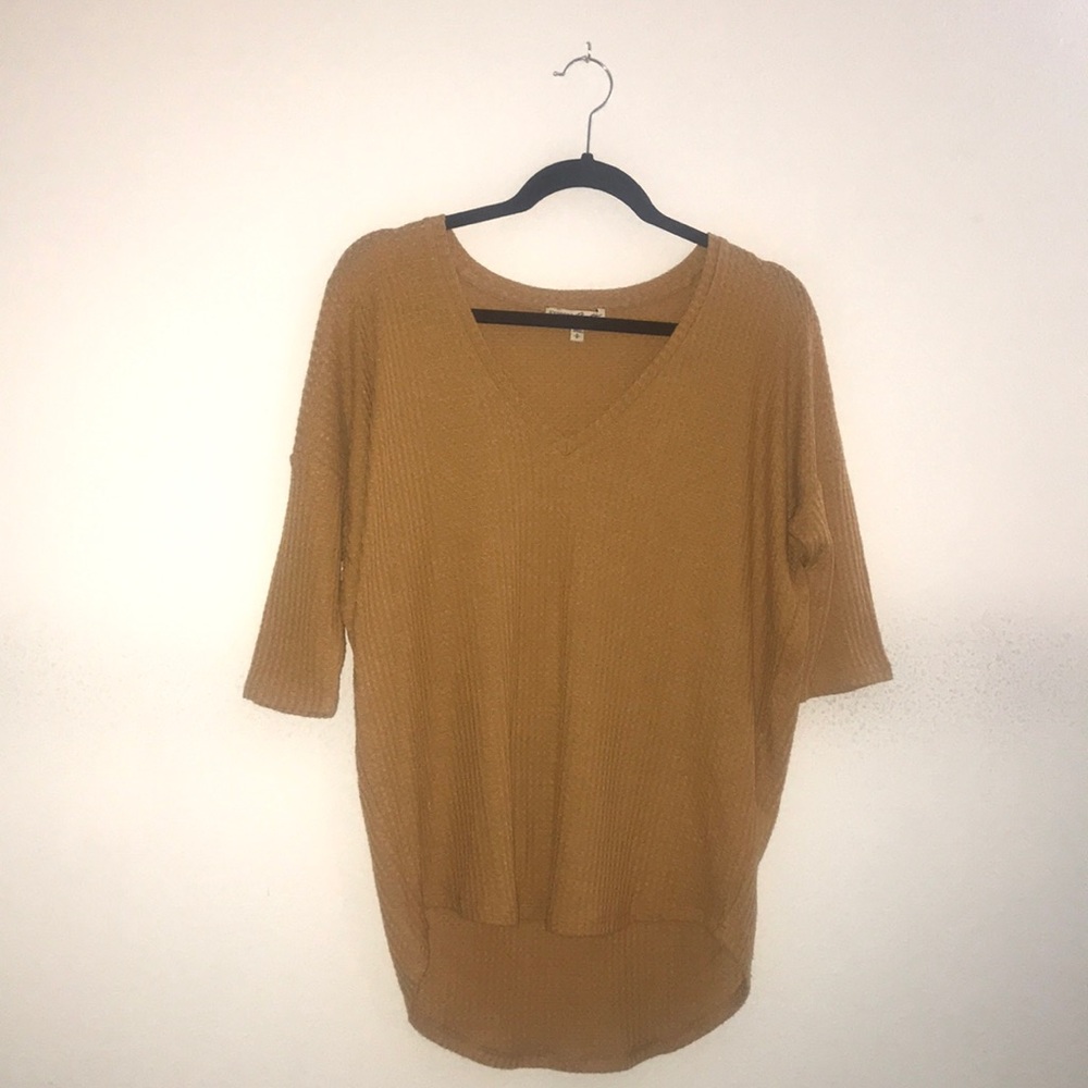 Express Mustard Color Knitted Top